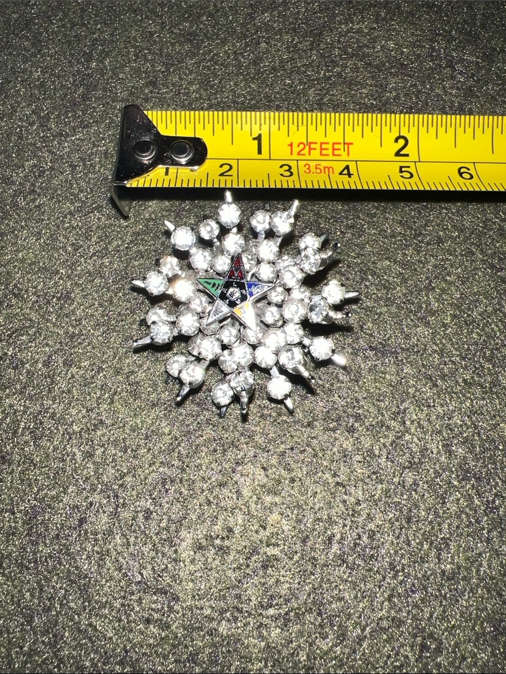 Masonic star brooch